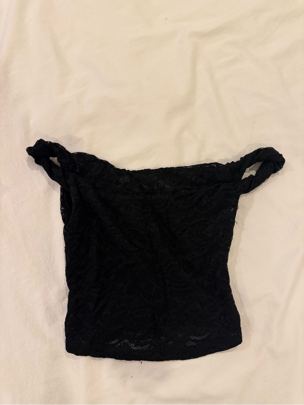 Black Lace Off-Shoulder Top